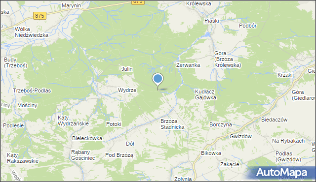 mapa Gajówka Górki, Gajówka Górki na mapie Targeo